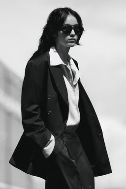 H&M - Women Grey Oversized Twill Blazer