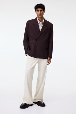 H&M - Men White Relaxed Fit Trousers