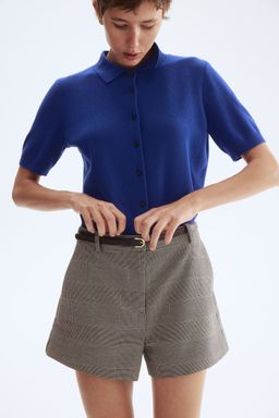 H&M - Women Brown Belted Shorts