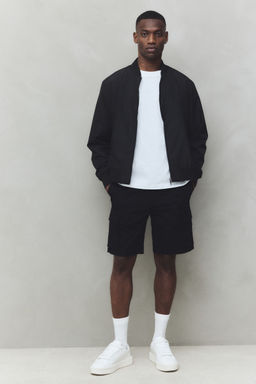 H&M - Men Black Lightweight Bomber Jacket