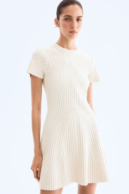 H&M - Women Beige Rib-Knit Dress