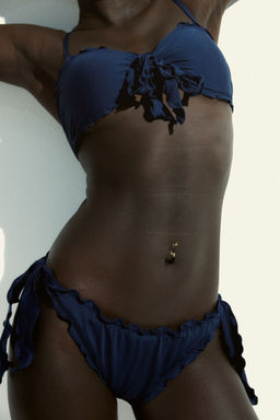 H&M - Women Blue Tie Tanga Bikini Bottoms