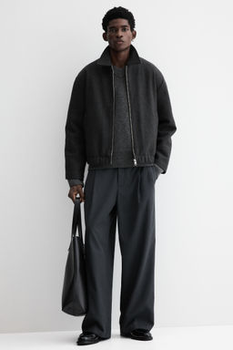 H&M - Men Grey Regular Fit Felted Shacket