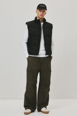 H&M - Men Black Regular Fit Water-Repellent Puffer Gilet