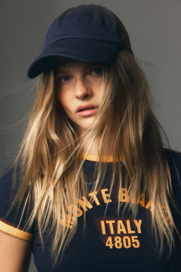 H&M - Women Blue Fitted Cotton T-Shirt