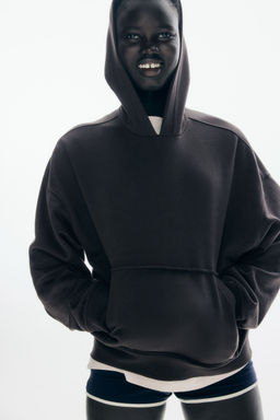 H&M - Women Grey Oversized Hoodie