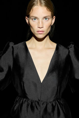 H&M - Women Black Peplum Blouse