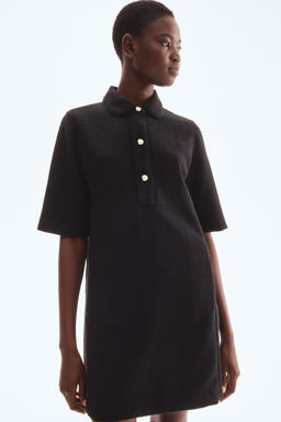 H&M - Women Black Colla Boucle Dress