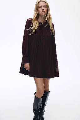 H&M - Women Red Pleated Dress