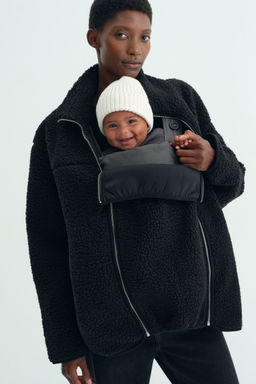 H&M - Women Black Mama Before & After Babywearing Teddy Jacket