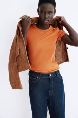 H&M - Women Orange Fitted T-Shirt