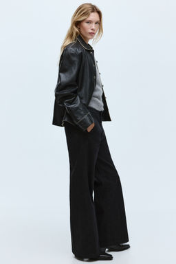 H&M - Women Black Fla High Jeans