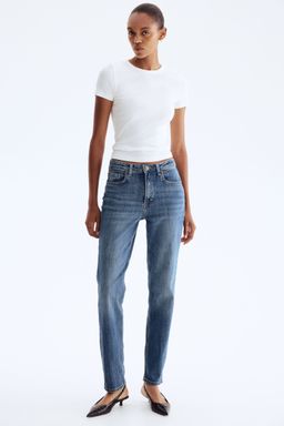 H&M - Women Blue Slim Straight High Jeans