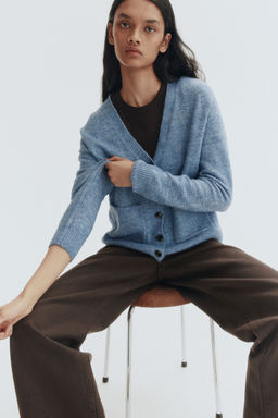 H&M - Women Blue Loose-Fit Cardigan