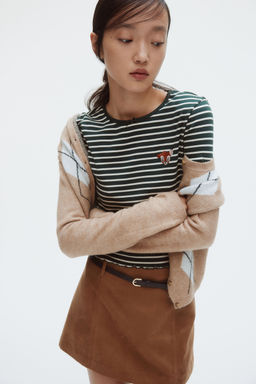 H&M - Women Green Cotton Jersey Top