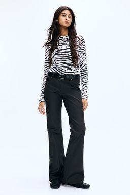 H&M - Women Black Fla Low Jeans