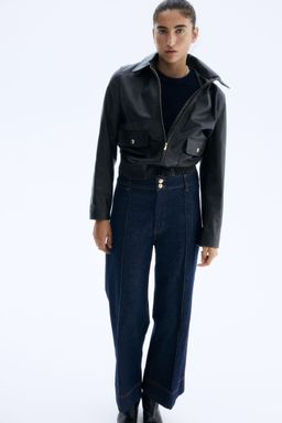 H&M - Women Blue Wide High Ankle Jeans