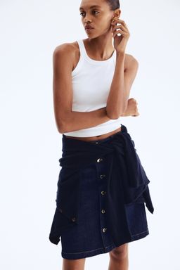 H&M - Women Blue Denim Skirt