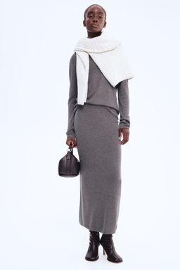 H&M - Women Grey Fine-Knit Tube Skirt