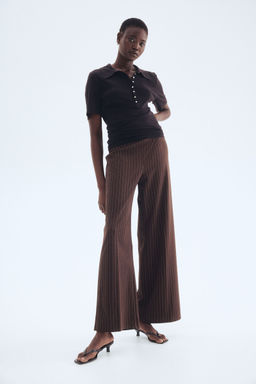 H&M - Women Brown Straight Trousers
