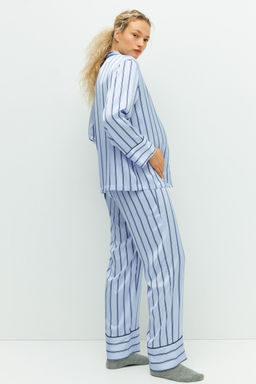 H&M - Women Blue Mama Before & After Satin Pyjamas