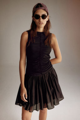 H&M - Women Black Ruched Top