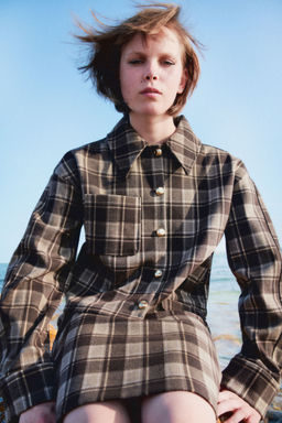 H&M - Women Brown Bonded Shacket