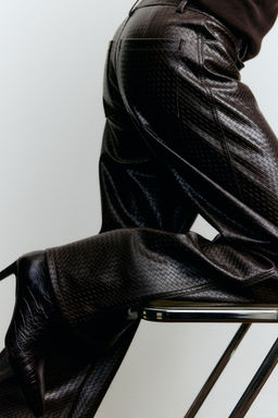 H&M - Women Brown Coated Trousers