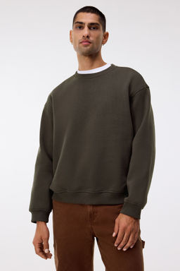 H&M - Men Green Loose Fit Sweatshirt