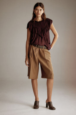 H&M - Women Red Flounced Viscose Blouse