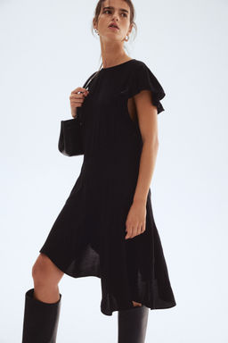 H&M - Women Black Asymmetric Dress