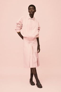 H&M - Women Pink Bow-Front Skirt