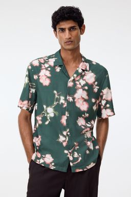 H&M - Men Green Regular Fit Patterned Resort Shirt