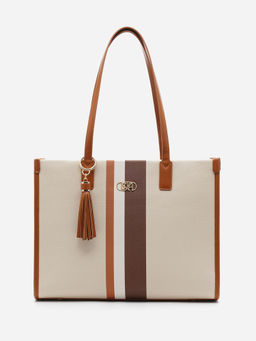 U.S. POLO ASSN. - Valor Tan tote Handbag with Solid Finish