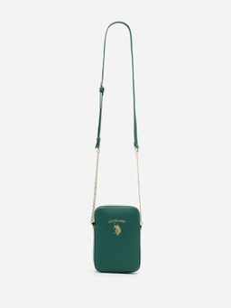 U.S. POLO ASSN. - Hannah Green crossbody Handbag with Solid Finish