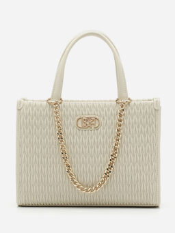 U.S. POLO ASSN. - Women Off White Chloe Satchel Bag