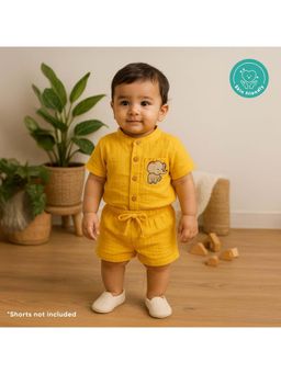 Kids of Greendeer - CHARCHIT Boys Yellow Embroidered Shirt