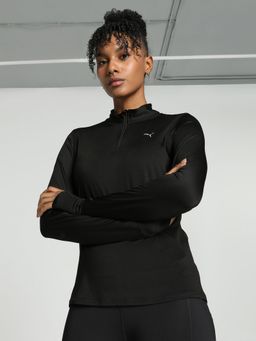 Puma - Run Favourite 1/4 Zip W Women Black T-Shirt