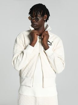 Puma - Luxe Sport T7 Track Unisex White Jacket