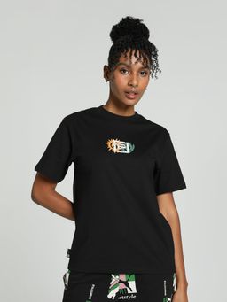 Puma - Downtown Relaxed Graphic Women Black T-Shirt