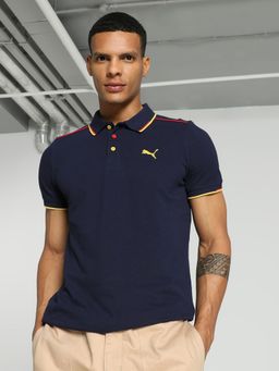 Puma - Contrast Tipping Men Blue Polo T-Shirt