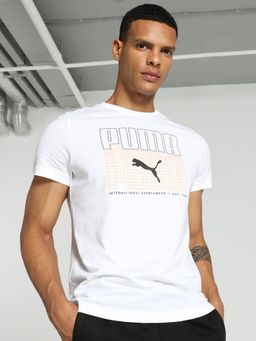 Puma - Stylized Graphic Men White T-Shirt