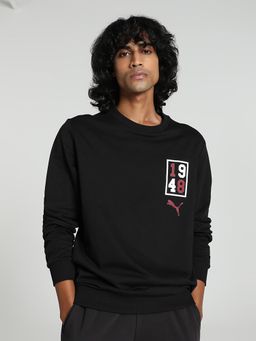 Puma - Graphic Crew Men Black Sweatshirt