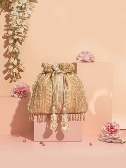 AMYRA - Naaz Peach Potli Bag