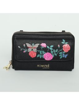 Hamster London - Millionaire Oxford Medium Black Sling Bag With Detachable Strap & Pouch