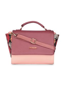 Pearlure - Julia Satchel Italian Vegan Peach Leather Sling Bag With Detachable Strap