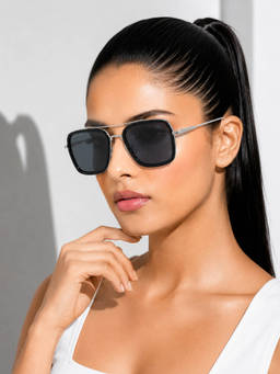 ROYAL SON - Black Metal Sunglasses