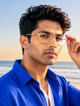 ROYAL SON - Hexagonal Men Women Spectacles Frame Blue Ray Cut Lens - SF0019-C5