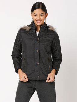 Spykar - Black Polyester Full Sleeve Casual Jacket For Women