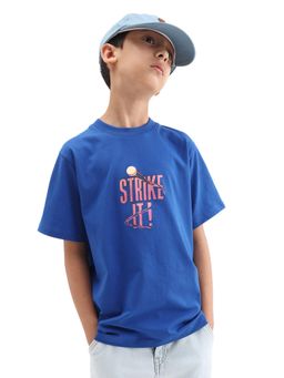 RARE ONES - Blue Graphic Printed Regular T-Shirt